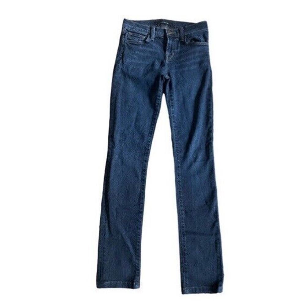 J Brand Dark Wash Skinny Jeans Eminence Mid Rise Size 24 EUC